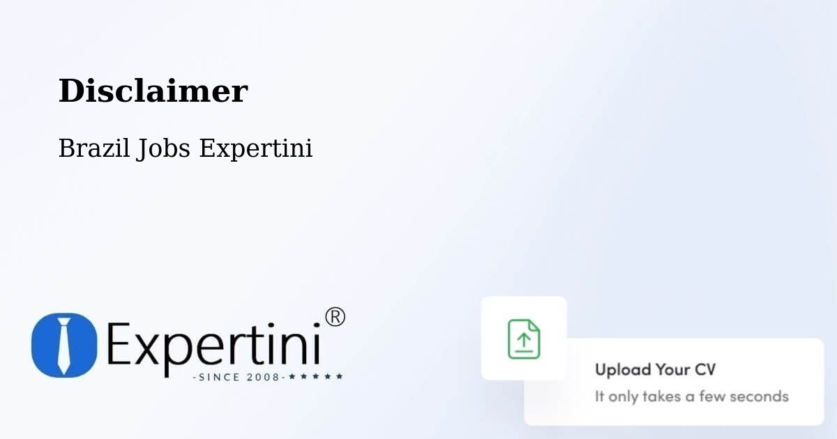 Disclaimer – Tabuleiro - Brazil Jobs Expertini